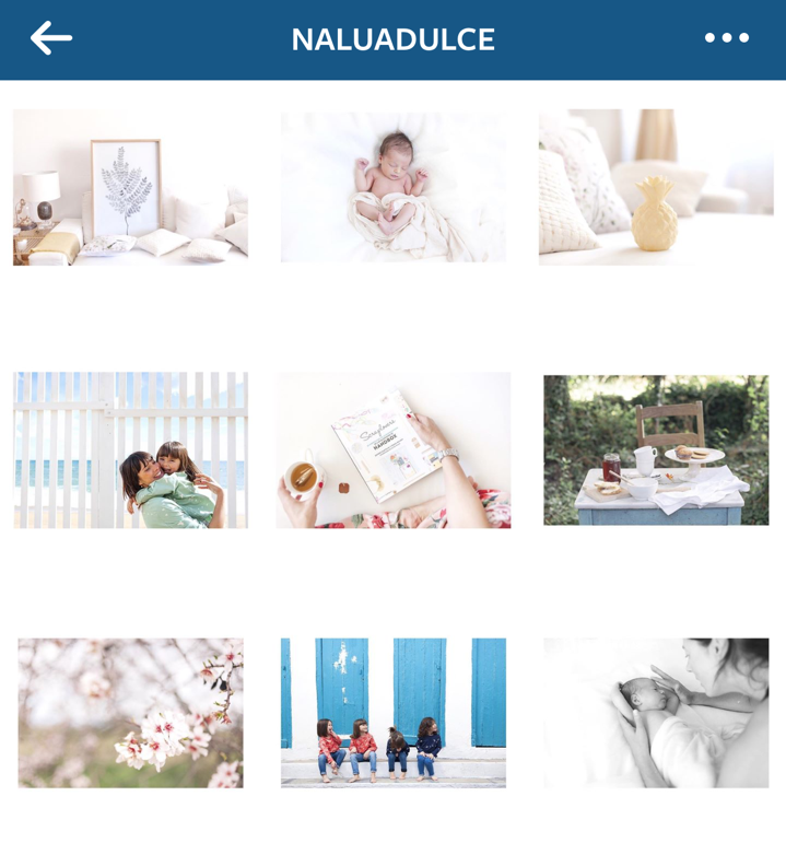 estrategia visual instagram @naluadulce
