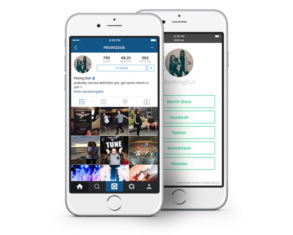 Múltiles enlaces en tu bio de Instagram con un solo link - linktree