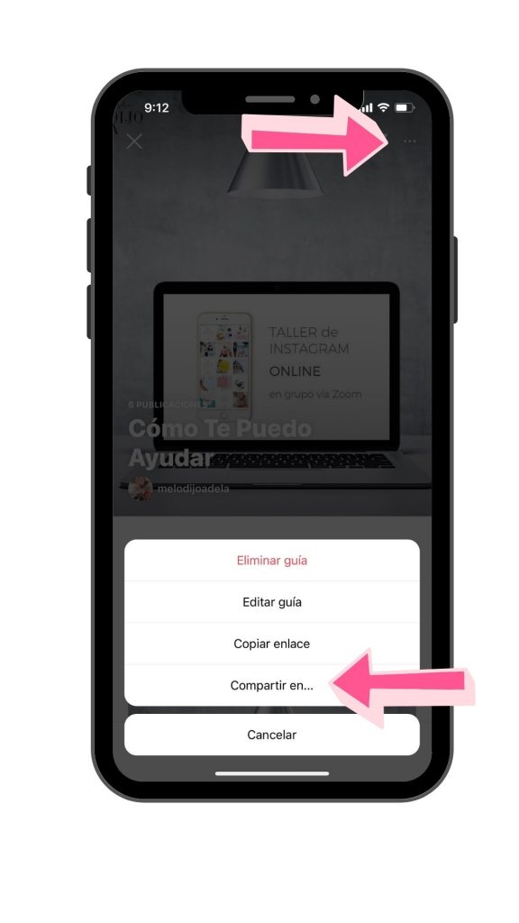 Como compartir tus Guias de Instagram