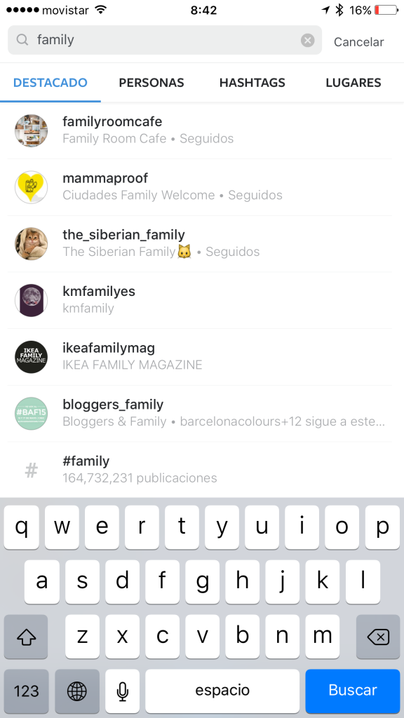 busqueda instagram hashtag family