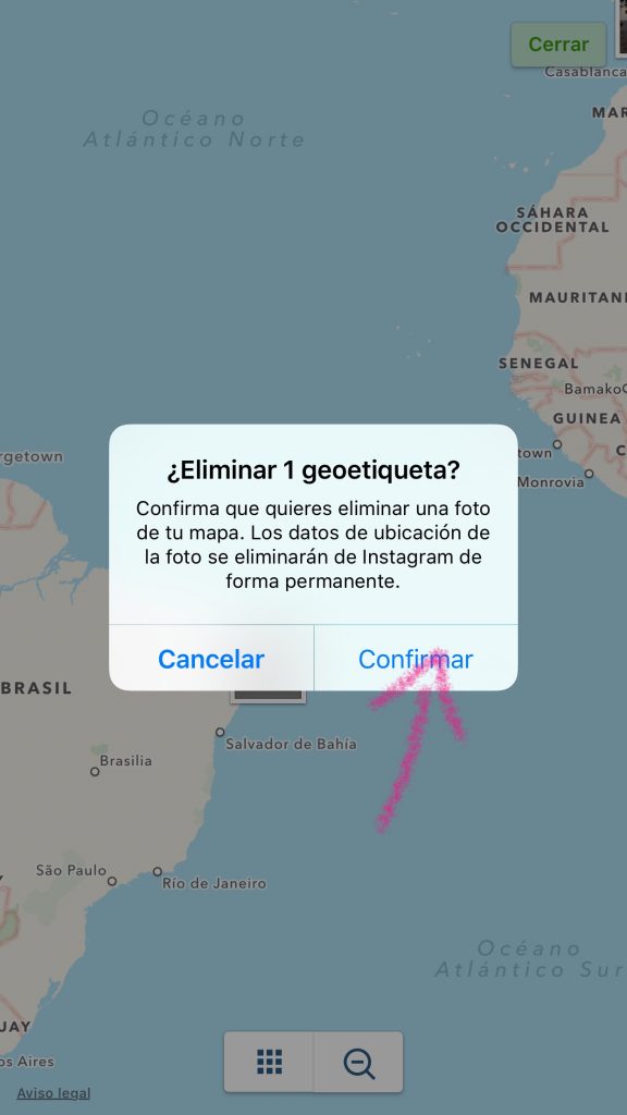 mapa de fotos magenta